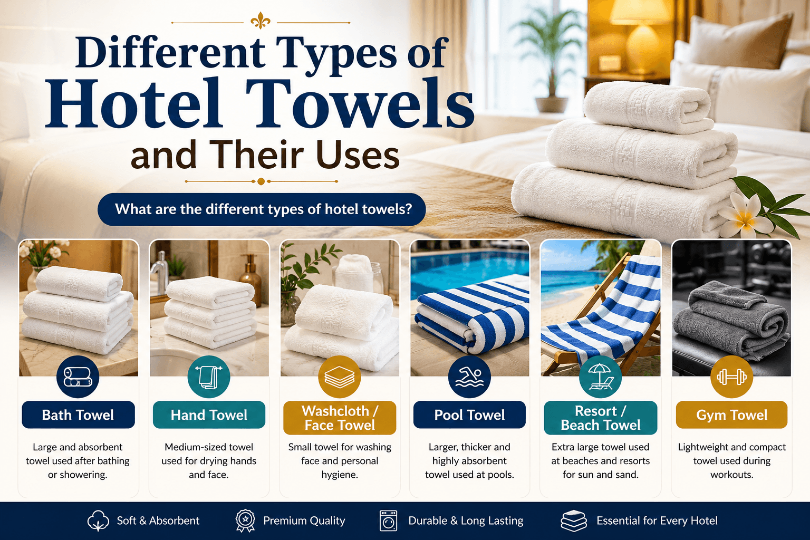 Different Types of Hotel Towels and Their Uses